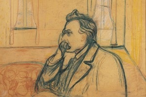 Il flosofo Friedrich Nietzsche ritratto da Edvard Munch