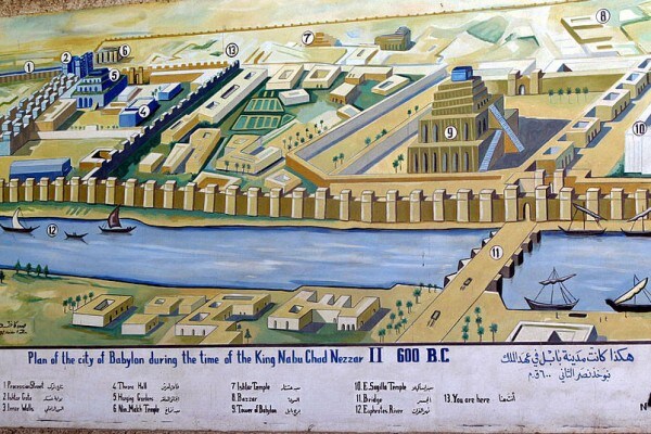 Piantina dell'antica Babilonia