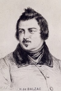 Ritratto dello scrittore francese H. de Balzac (1799 - 1850)