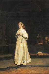 "La suora": dipinto del pittore Edward Tofano (1838-1920), olio su tela, Napoli, Museo Civico Di Castel Nuovo.