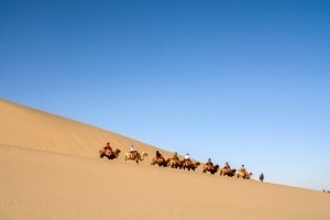 Deserto nei pressi di Dunhuang, uno dei luoghi per cui passa la via della seta