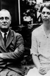Franklin Roosvelt (1882 - 1945) e la moglie Eleanor, nota attivista per i diritti umani.