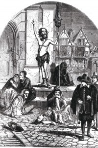 Incisione raffigurante l'epidemia di peste del 1665 a Londra