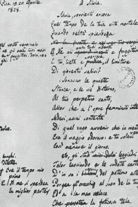 Il testo originale della poesia A Silvia