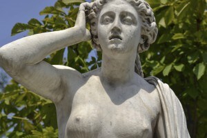 Particolare di una statua raffigurante Andromaca