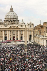 Funerali di Giovanni Paolo II a San Pietro a Roma, l'8 aprile 2005