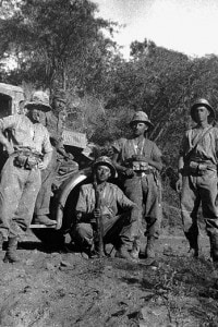 Un gruppo di soldati italiani durante la Guerra d'Etiopia