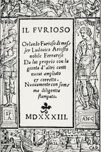 Orlando Furioso: frontespizio dell'edizione del 1533