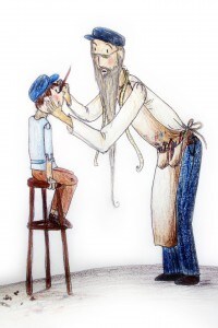 Disegno di Geppetto e Pinocchio