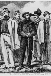 Garibaldi e i Cacciatori delle Alpi durante la Battaglia di Milazzo nel 1860