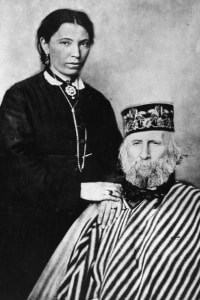 Giuseppe Garibaldi con la sua terza moglie, Francesca Armosino nel 1875