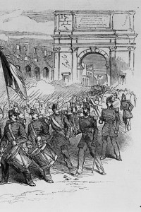 Soldati francesi della Legione romana a Roma dopo l'assedio, il 23 giugno del 1849