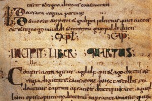 Miniatura dalla Historia Langobardorum, l'opera di Paolo Diacono sui Longobardi