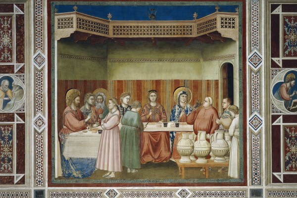 "Le nozze di Cana", 1306, Giotto, Cappella degli Scrovegni