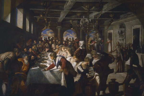 "Nozze di Cana", 1561, Tintoretto, Chiesa di Santa Maria della Salute