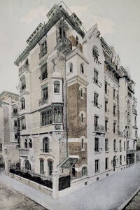 Litografia raffigurante il Castel Béranger