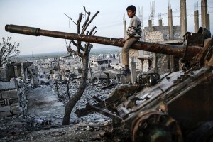 Bambino a Kobane
