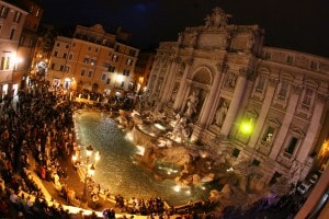 60esimo anniversario dei Trattati di Roma: la festa a Fontana di Trevi