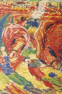 La città che sale, olio su tela del futurista Umberto Boccioni