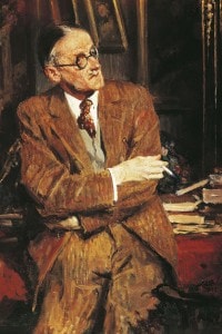 Ritratto dello scrittore irlandese James Joyce, con cui Svevo strinse una lunga amicizia.