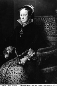 Dipinto raffigurante Maria Tudor, regina d'Inghilterra; opera conservata nella Galleria del Prado a Madrid