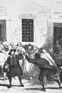 Raffigurazione dell'episodio della rivolta del pane