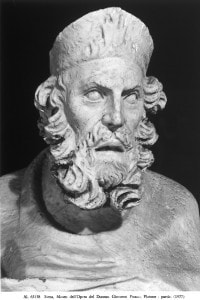 Platone, particolare della statua di Giovanni Pisano