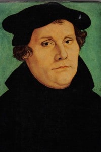 Ritratto di Martin Lutero realizzato da Lucas Carnach