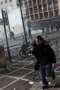 Violenza in Grecia durante la crisi del 2009