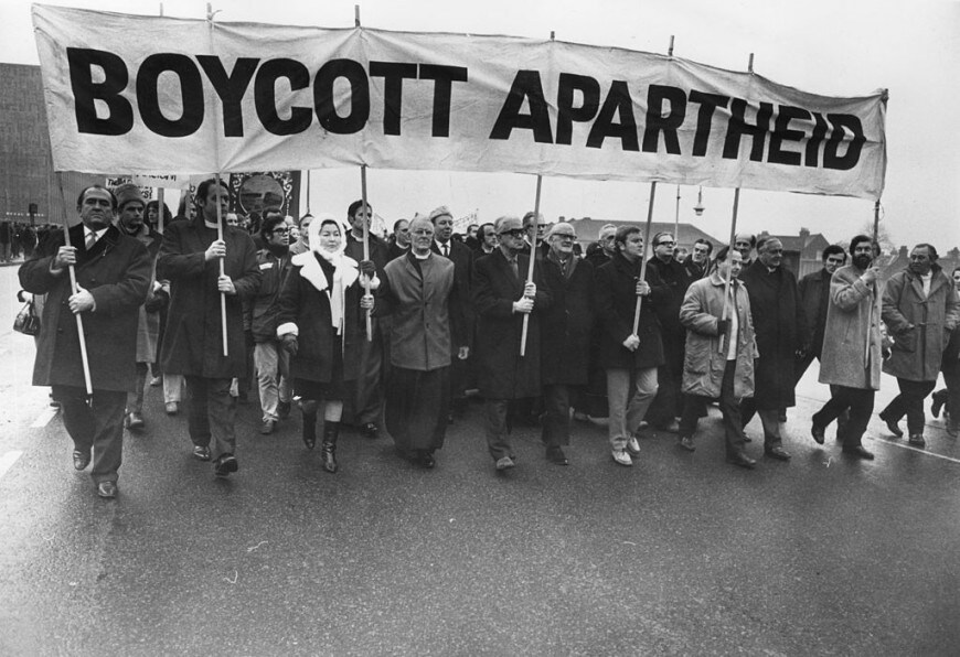 Manifestanti anti-apartheid