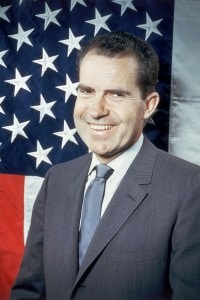 Il 37° presidente U.S.A., il repubblicano Richard Nixon  (1913 -1994) nel 1960