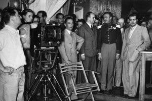 Joseph Goebbels durante le riprese di un film di propaganda nazista