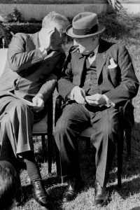 Roosevelt e Churchill durante la conferenza di Casablanca