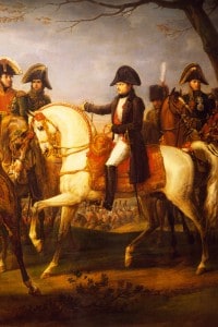 Napoleone ordina l'attacco nella  battaglia di Austerlitz