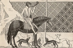 Disegno raffigurante Tristano, eroe della leggenda di Tristano e Isotta
