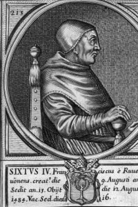 Papa Sisto IV. Fu papa dal 1471 al 1484