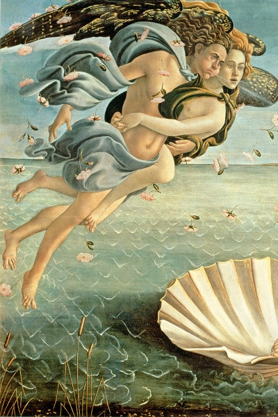 "Nascita di Venere" di Sandro Botticelli, Galleria degli Uffizi, Firenze