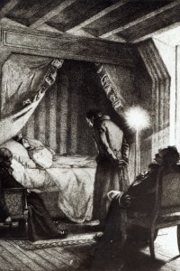 La morte di Emma Bovary in un'illustrazione di Carlo Chessa