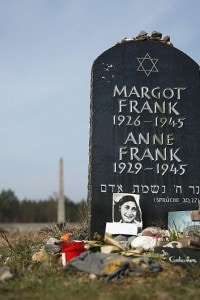 Una lapide commemorativa di Anna Frank