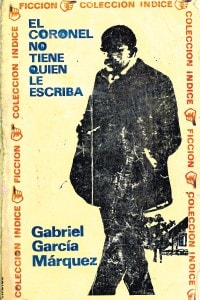 Copertina del romanzo "Nessuno scrive al colonnello" di Gabriel García Marquez in lingua originale