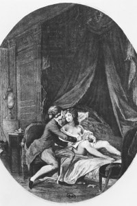 Illustrazione da Le relazioni pericolose: Valmont ed Emilie