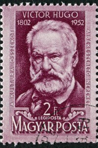 Francobollo con immagine di Victor Hugo