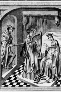 Illustrazione della leggenda di Tristano e Isotta
