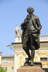 Statua raffigurante Johann Wolfgang von Goethe