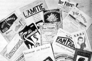Giornali e riviste che testimoniano il razzismo e l'antisemitismo della Germania nazista