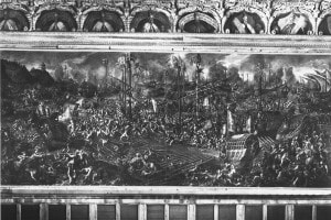 La battaglia di Lepanto: opera eseguita da Andrea Michieli e conservata nel Palazzo Ducale di Venezia