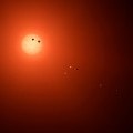 Immagine dei pianeti che ruotano attorno alla stella nana Trappist-1