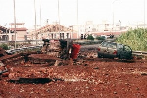  23 maggio 1992: foto della strage di Capaci
