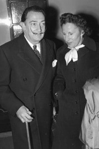 Salvador Dalì e sua moglie Gala