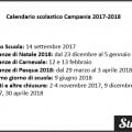 Calendario scolastico Campania 2017-2018